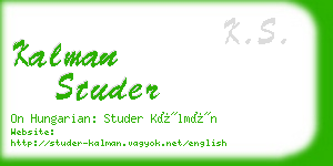 kalman studer business card
